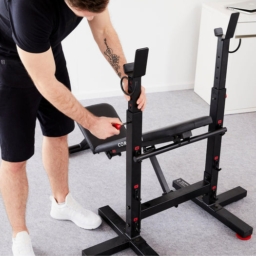 Tiltable Weights Bench with Collapsible Pegs - Bench Press Fold, black Image 5 of 5