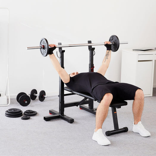 Tiltable Weights Bench with Collapsible Pegs - Bench Press Fold, black Image 3 of 5