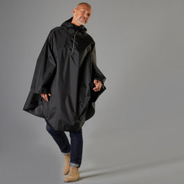 Btwin Compact Cycling Rain Poncho, Image of