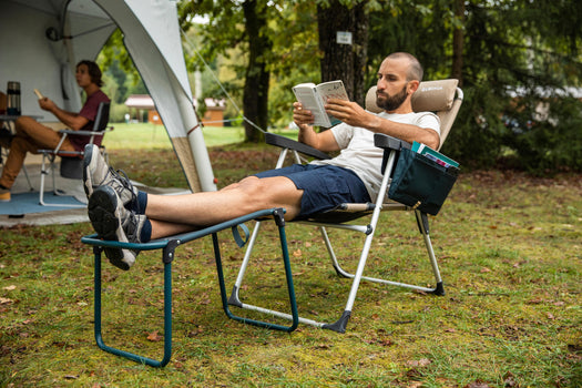 Camping leg rest - compatible with all our armchairs and chairs, dark petrol blue Image 2 of 4