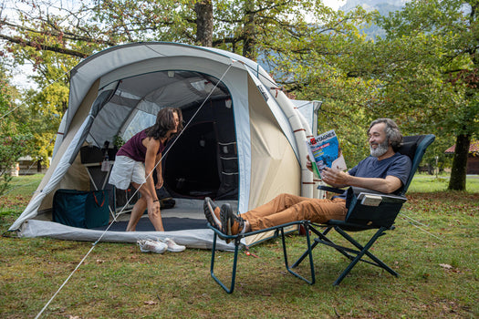 Camping leg rest - compatible with all our armchairs and chairs, dark petrol blue Image 3 of 4