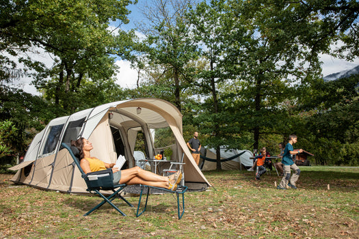 Camping leg rest - compatible with all our armchairs and chairs, dark petrol blue Image 1 of 4