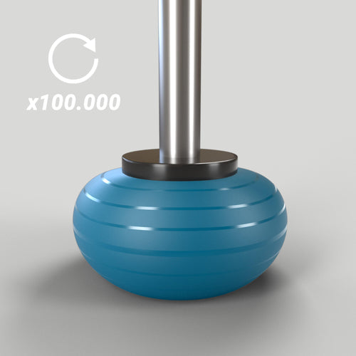 A photo of the Size 1 / 55 cm Durable Swiss Ball - Blue in use