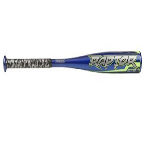 A photo of the Rawlings Raptor 10 Kids Aluminium Baseball Bat in use