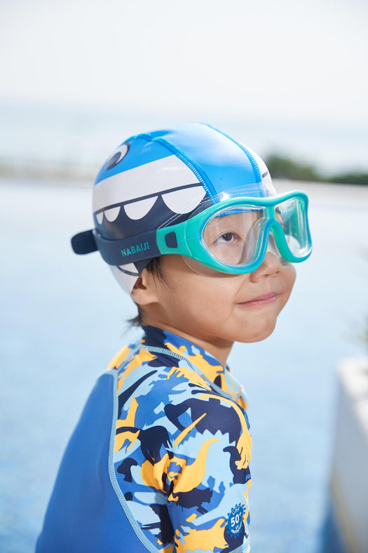Mesh Silicone Swim Cap, pacific blue Image 5 of 8