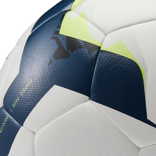 A photo of the F500 FIFA Basic Hybrid Soccer Ball Size 4 in use