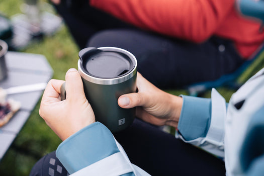 Quechua MH500 0.38 L Isothermal Camping Mug, dark ivy green Image 1 of 3