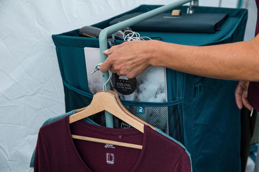 Folding and compact camping wardrobe - Basic, dark petrol blue Image 4 of 5