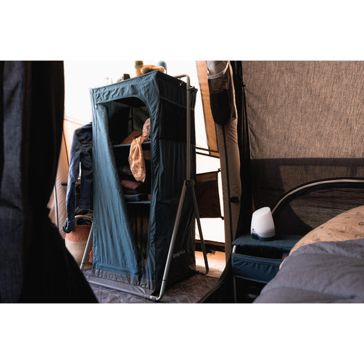 Folding and compact camping wardrobe - Basic, dark petrol blue Image 2 of 5