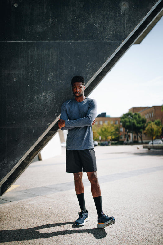 Men's Dry+ Breathable Running Shorts, black Image 1 of 1