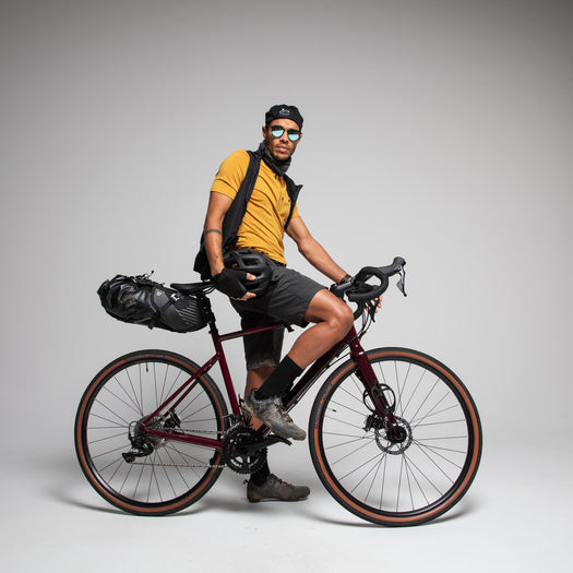 Triban Gravel Cycling and Touring Merino Wool Polo Shirt, chocolate truffle Image 4 of 10