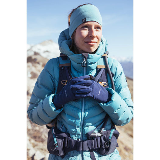 Mountain backpacking tactile stretch gloves - MT500, navy blue Image 2 of 5