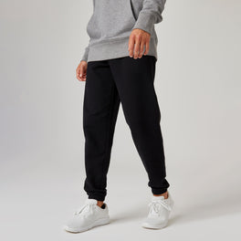 Men's Fitness Jogging Bottoms 500 Essentials - Black, Image of