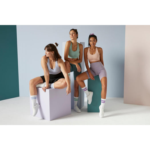 X-Shape Yoga Sports Bra - Light Support, foggy blue Image 1 of 3
