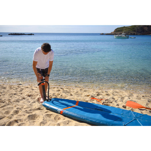 Itiwit Inflatable Stand Up Paddle SUP Pack M w/ Paddle & Pump User 130 to 175lb, deep petrol blue Image 1 of 5