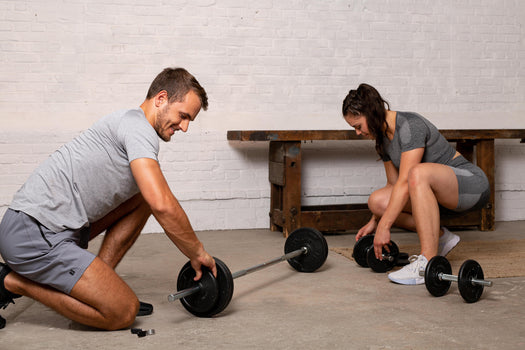 110lb Adjustable Weight Set US Standard with Barbell and dumbbells, black Image 3 of 5