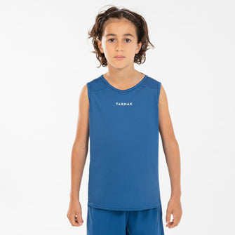 T100 Sleeveless Basketball T-Shirt Jersey Kids', Image of