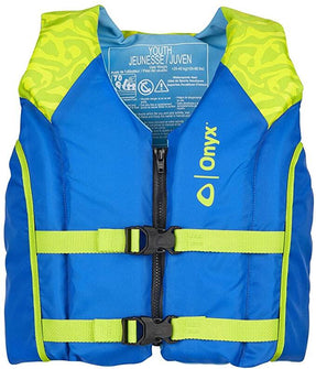 Onyx All Adventure Adjustable Life Jacket PFD Youth User 50 to 90lb, Image of