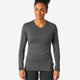 Black - Simond Women's Travel 100 Merino Wool Long-sleeve Shirt