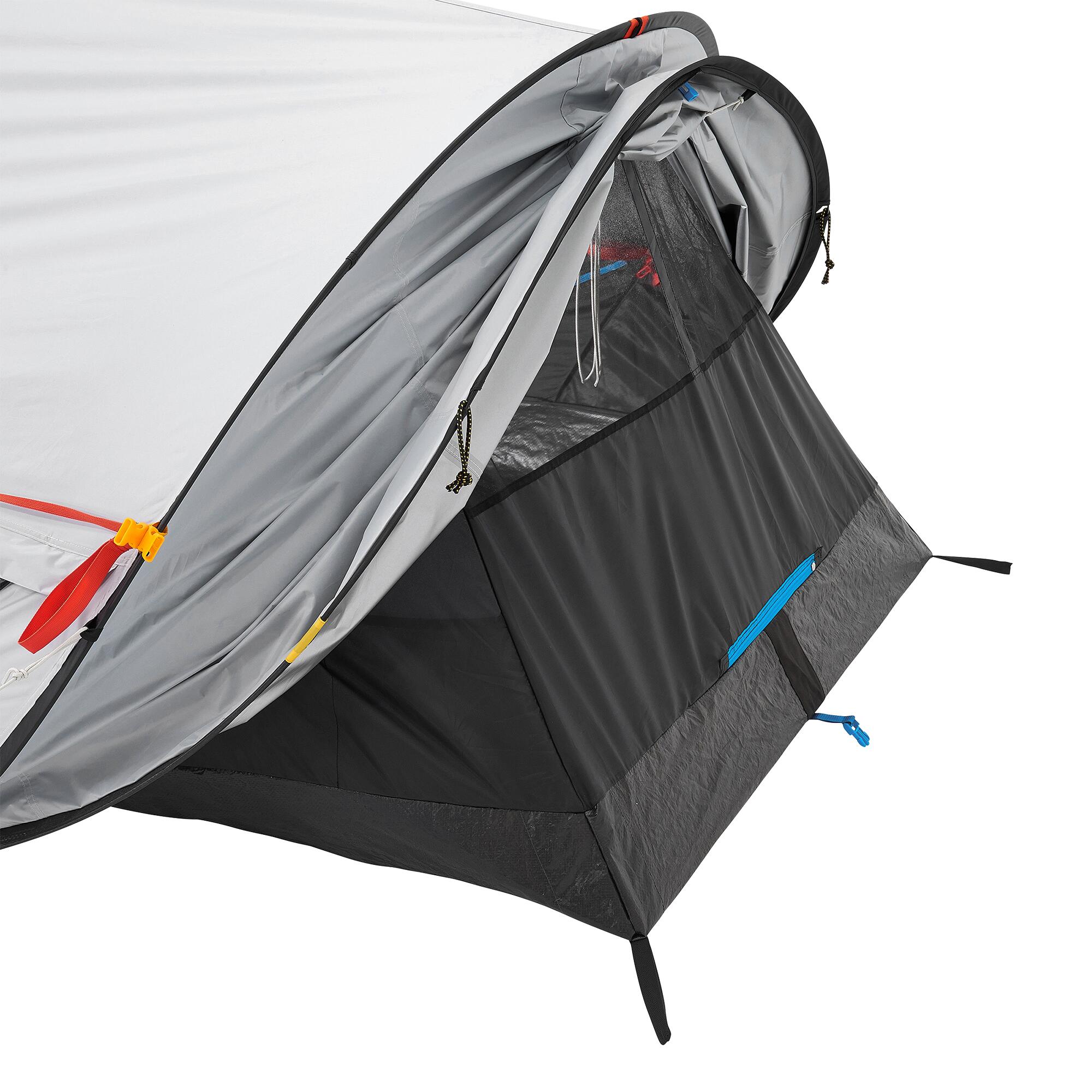 Quechua Camping Tent 2 Seconds - 2-Person - Fresh & Black