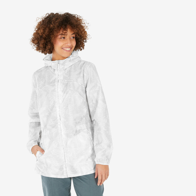 Quechua Women's Raincut Full Zip Windproof and Water-repellent Rain Ja