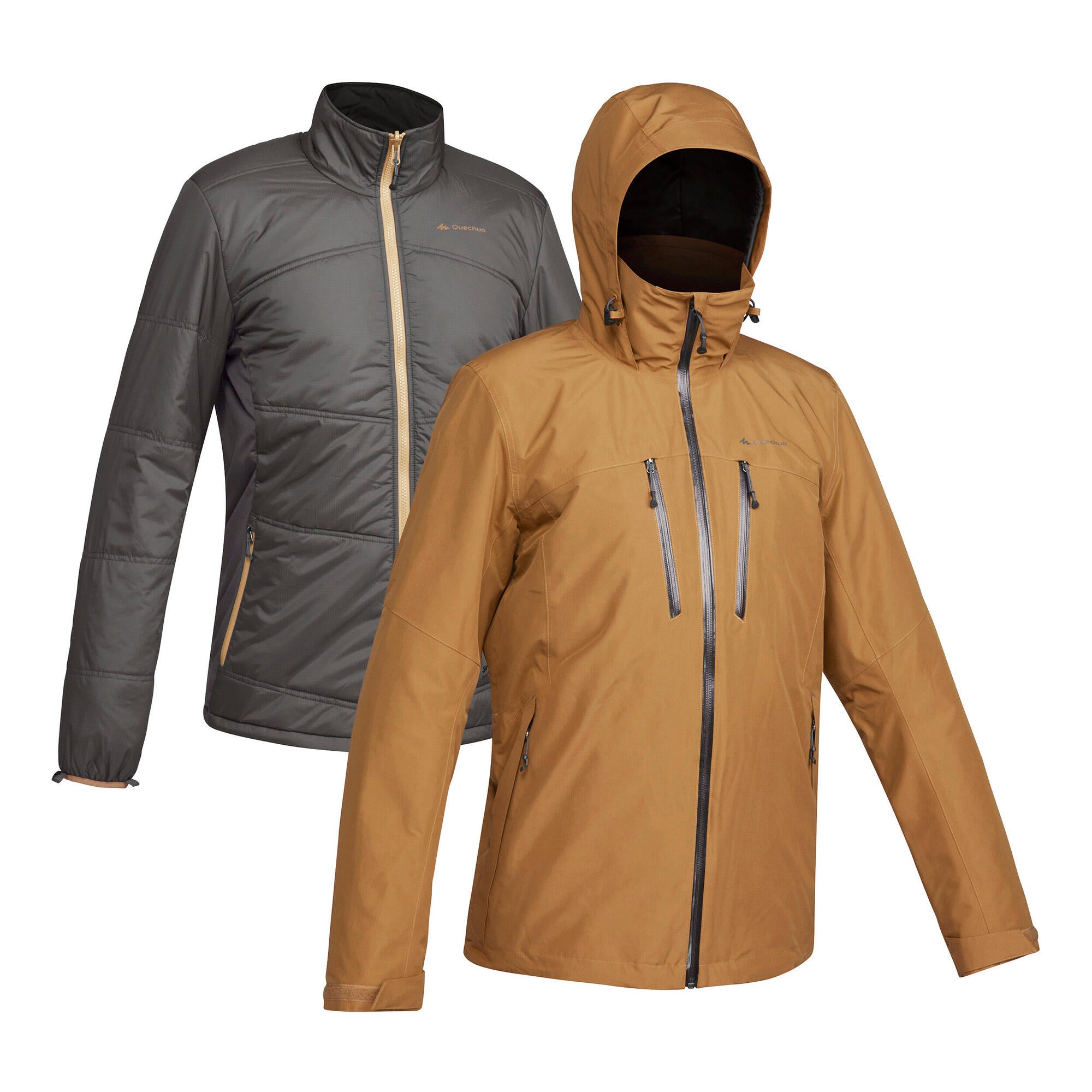 Forclaz Men's Travel 500 3-in-1 Waterproof Jacket – Decathlon