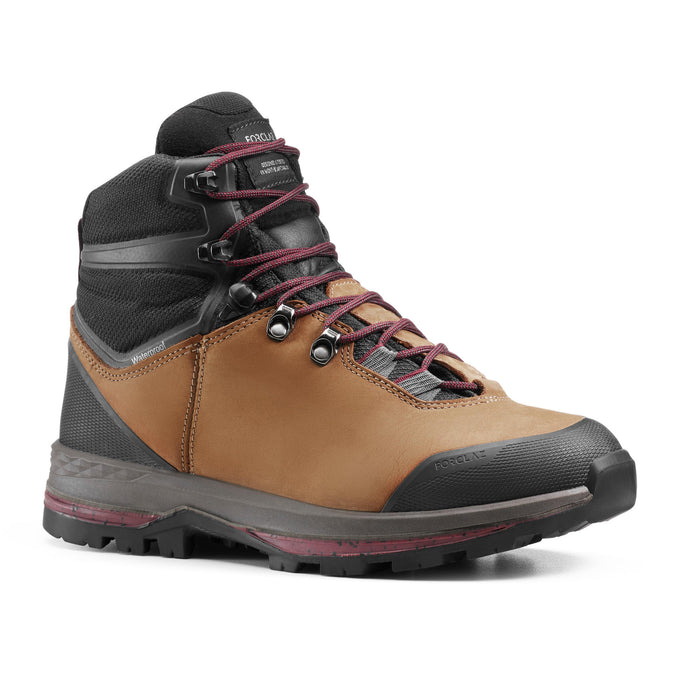 Forclaz Trek 100 Flexible Leather Hiking Boots Women's | Decathlon