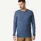 Slate Blue - Simond Men's Travel 500 Merino Wool Long-sleeve Shirt