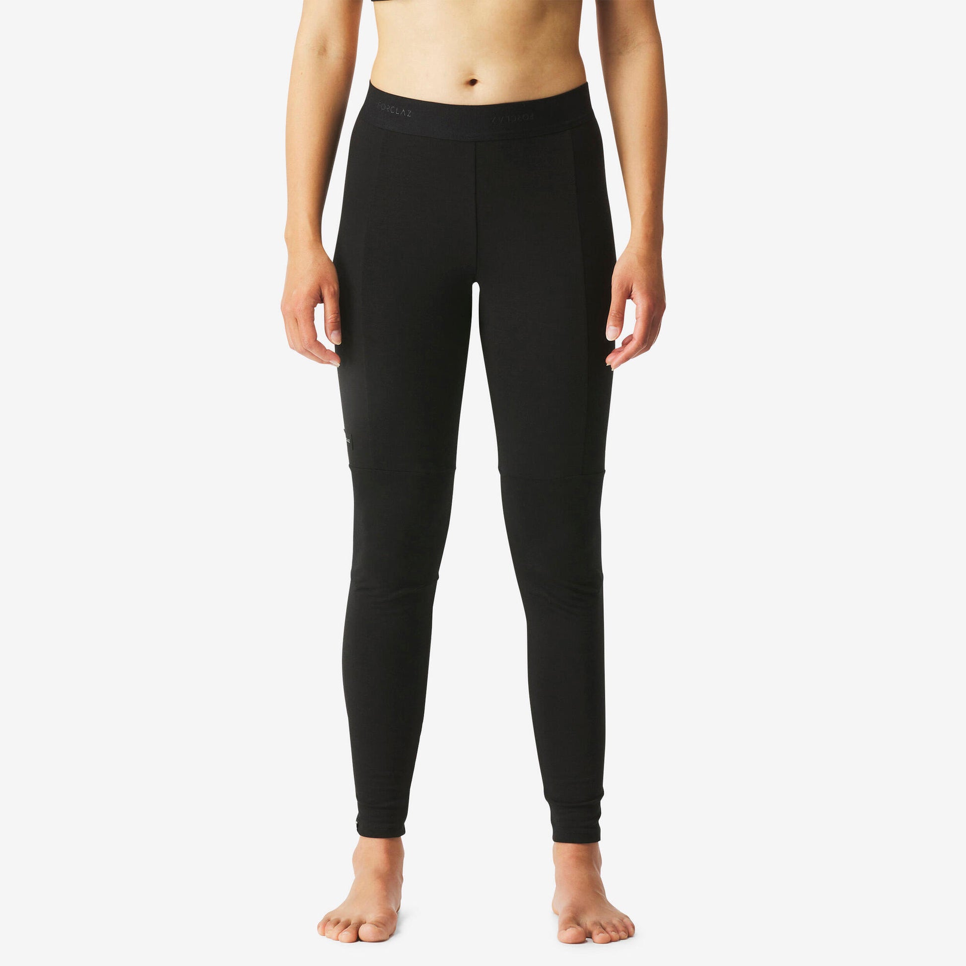 Forclaz Women's merino wool legging underwear MT500 Black 2XS