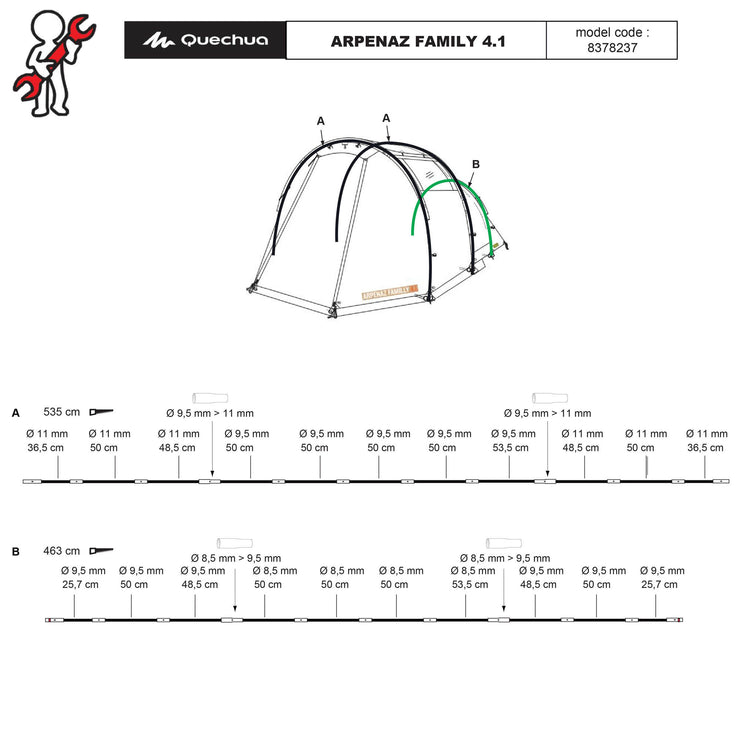 Quechua Arpenaz Family Camping Tent 4 Person *Factory Seconds* | Decathlon