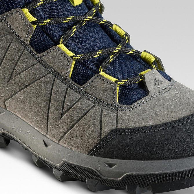 Kids' Waterproof Mountain Walking Boots 10-6 MH500 Blue Grey | Decathlon
