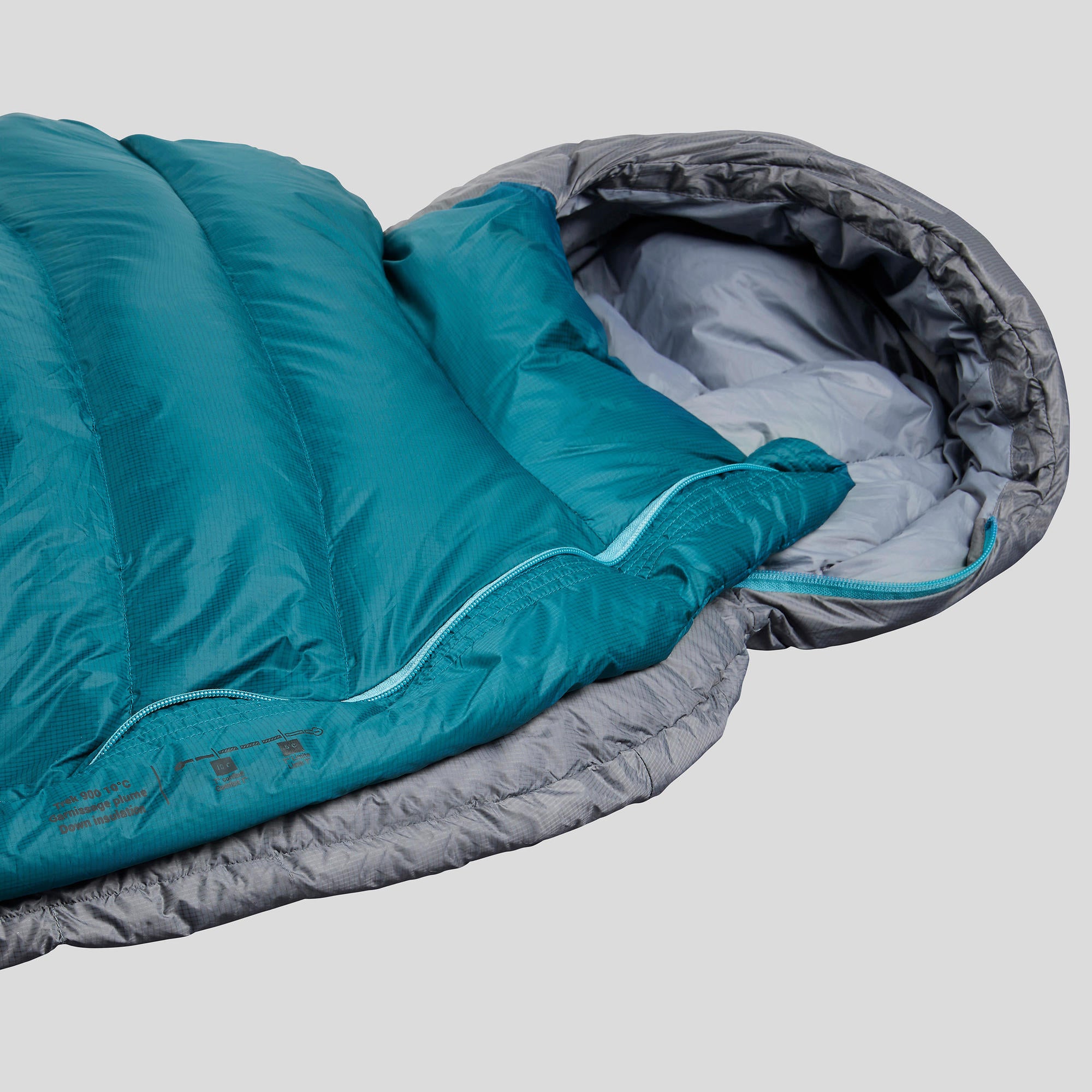 デカトロン　FORCLAZ MT 900 寝袋 5°C対応 FORCLAZ (フォルクラ) 登山・トレッキング 寝袋 ダウン ホワイト
