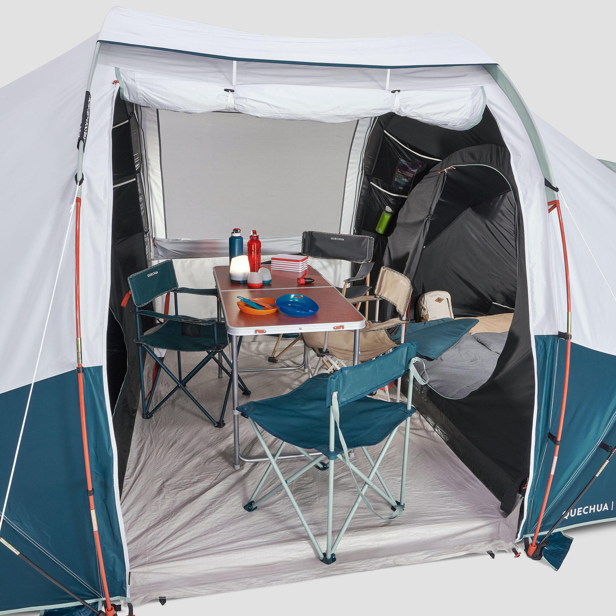 Quechua Arpenaz Fresh & Black Waterproof Family Camping Tent