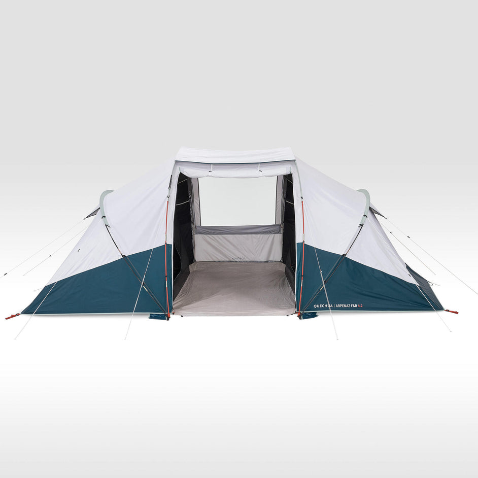 Quechua Arpenaz Fresh & Black Waterproof Family Camping Tent 4 Person ...