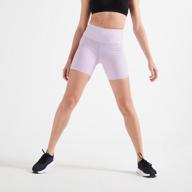 Shaping High-Waisted Fitness Cardio Shorts - Lilac