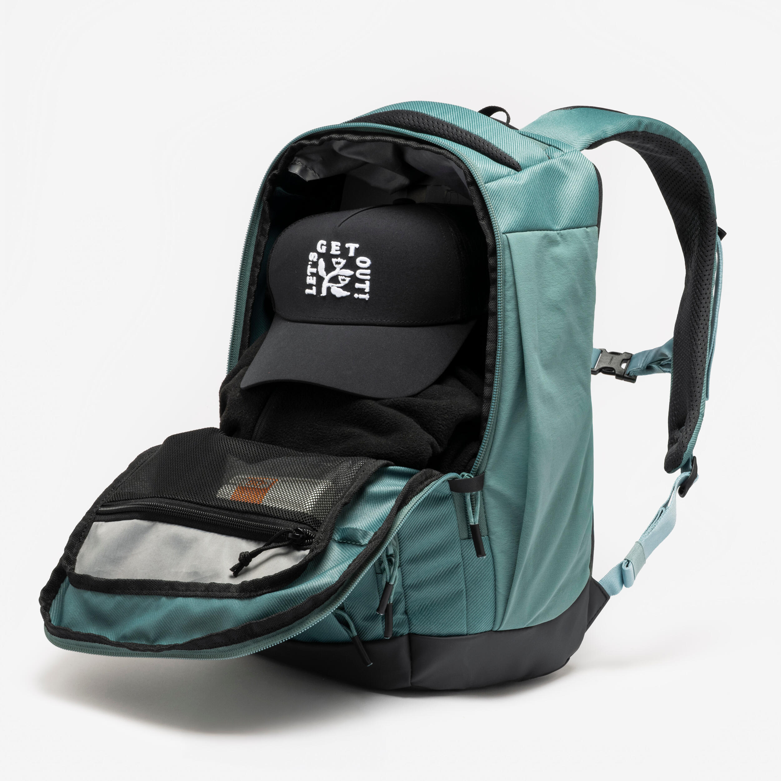 Multi-pocket hiking backpack 16 L, Escape 500 - Green