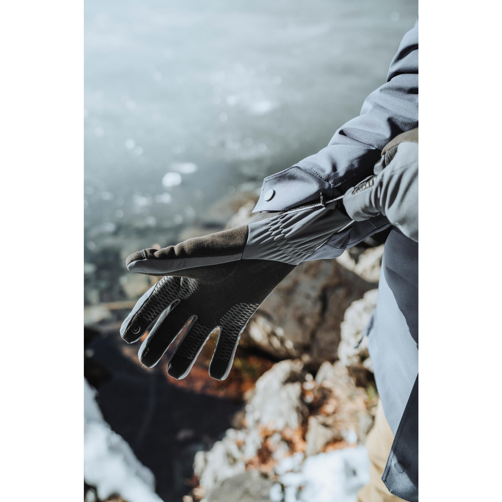 forclaz handschuhe Forclaz Adult Mt900 Backpacking Gloves in Carbon Gray, Size Medium