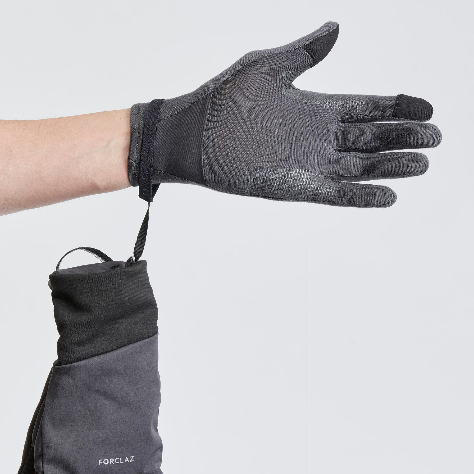 forclaz handschuhe Forclaz Adult Mt900 Backpacking Gloves in Carbon Gray, Size Medium
