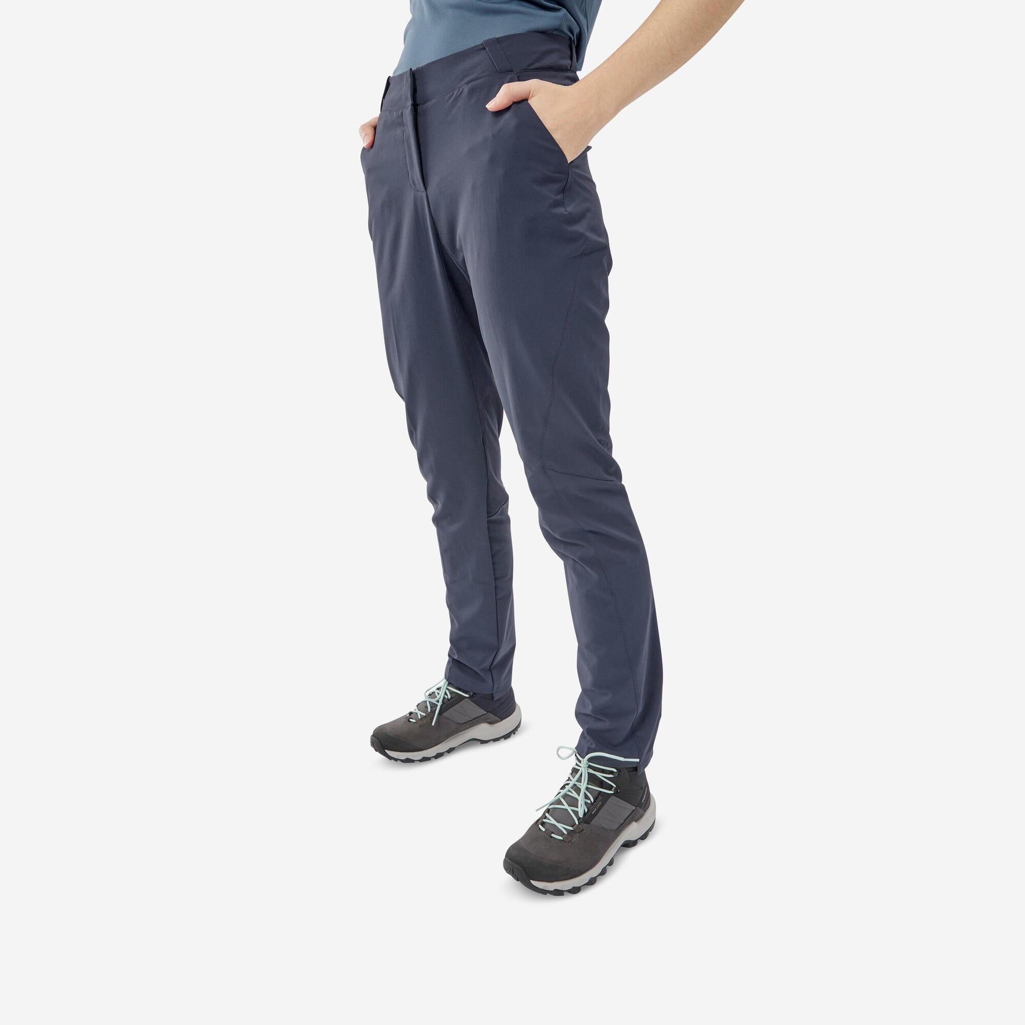 Quechua Women s Mountain Walking Pants MH100 Dark Blue US W38 L31 EU 2XL 8733947