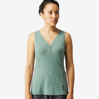 
Forclaz Women's merino wool Backpacking & travel tank top- Travel 500,  Image  of 