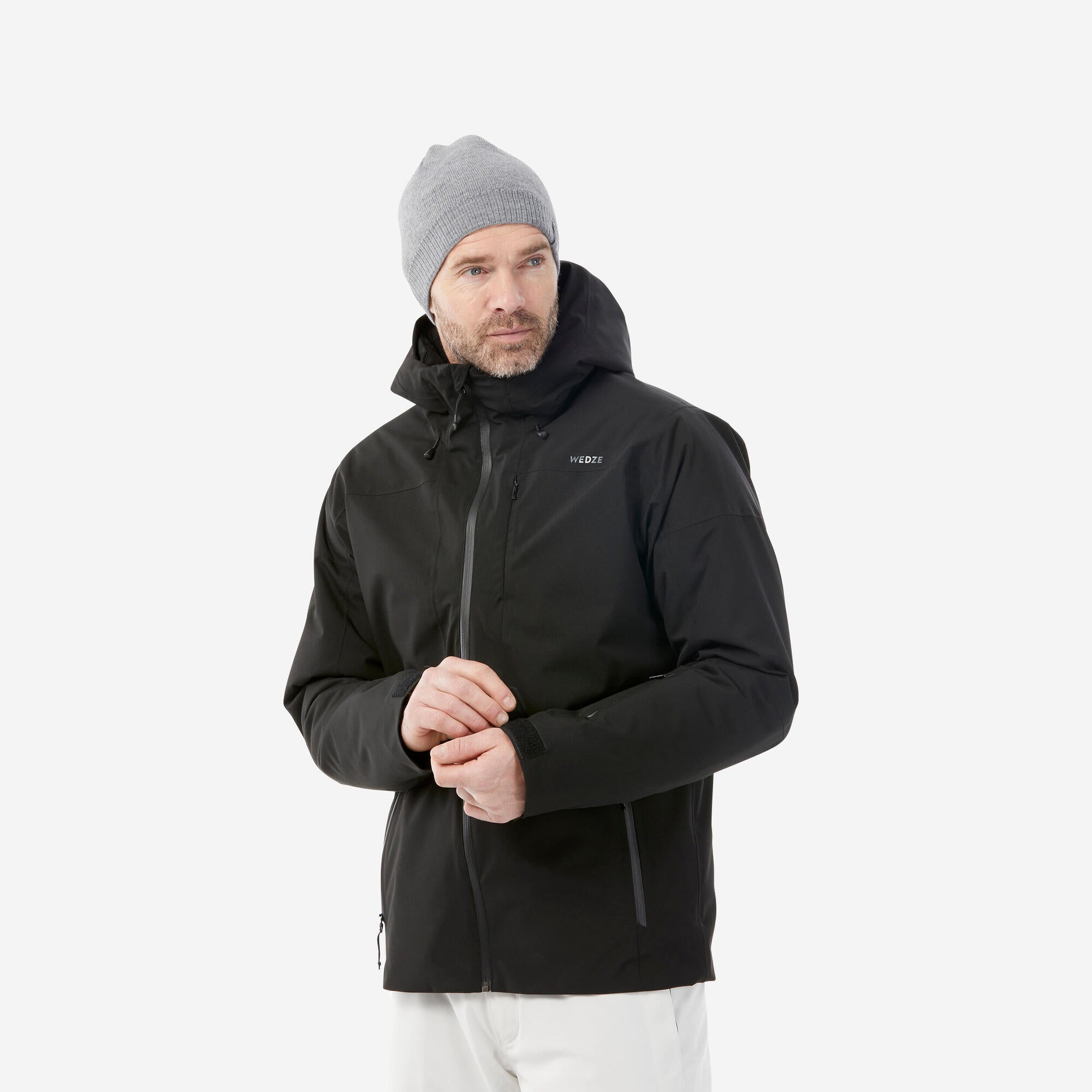 decathlon veste ski salomon Wedze Men's Warm Ski Jacket 500 Smoked Black / M