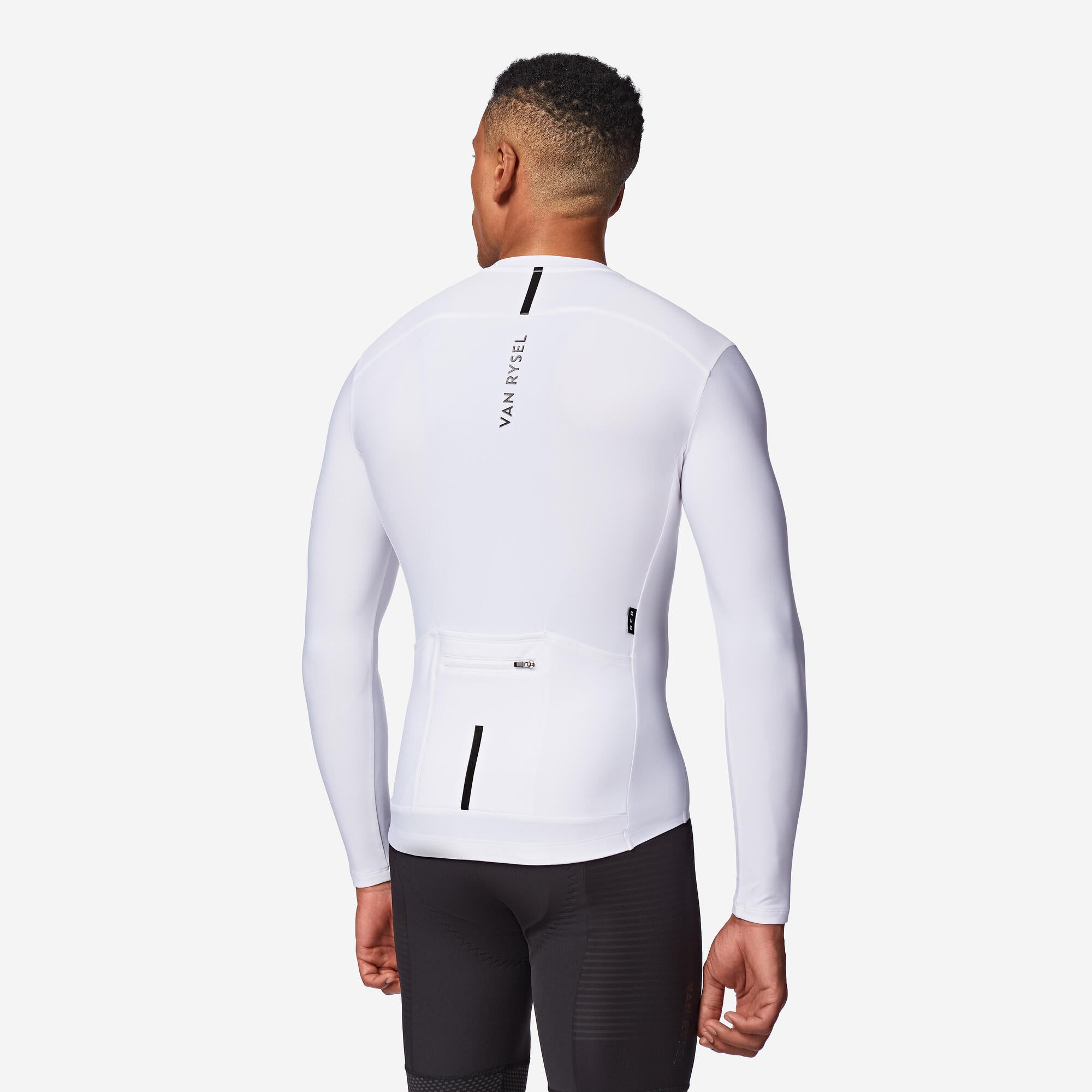 LOHEN ボトルネック レイヤードブルゾン　ホワイト Van Rysel Unisex RCR 2 Long-Sleeved Fleece-Lined Cycling Jersey