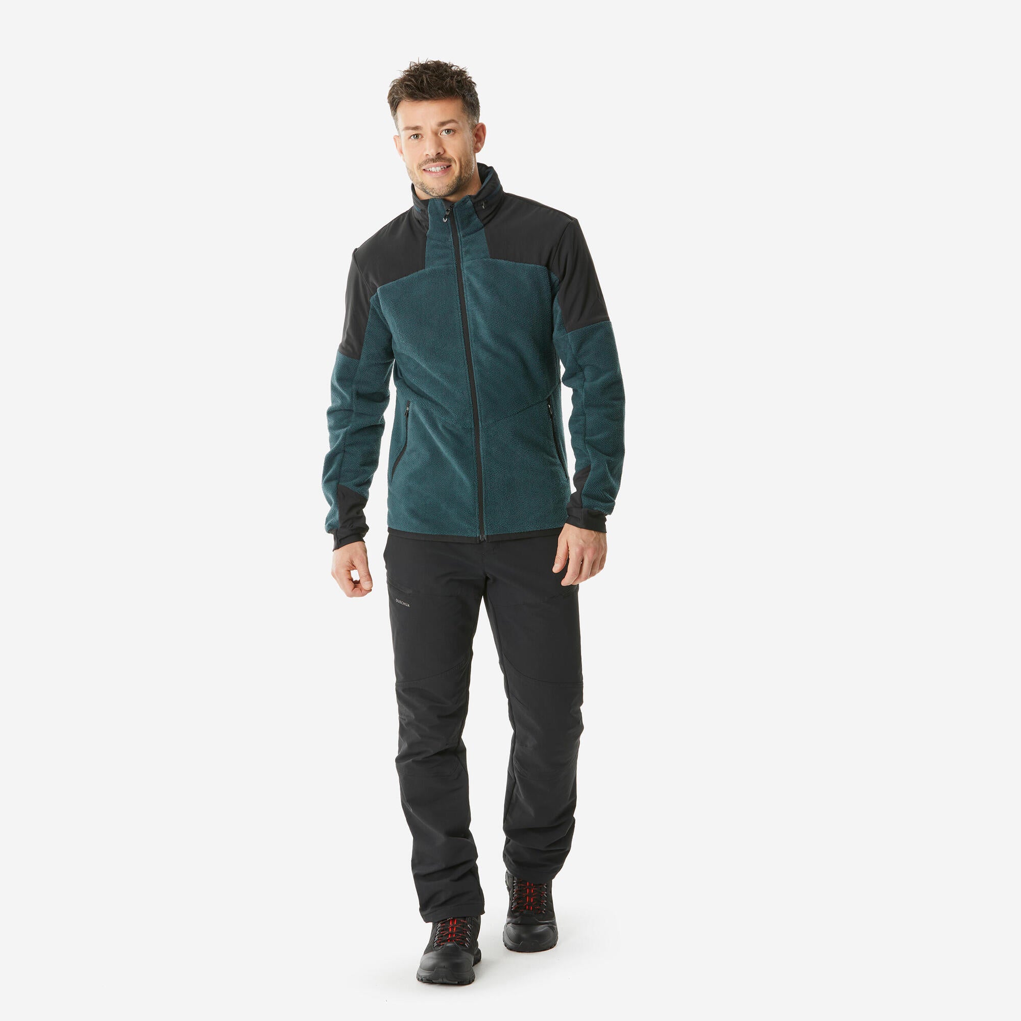 Quechua Men's MH500 Warm Water-Repellent Hiking Fleece Jacket