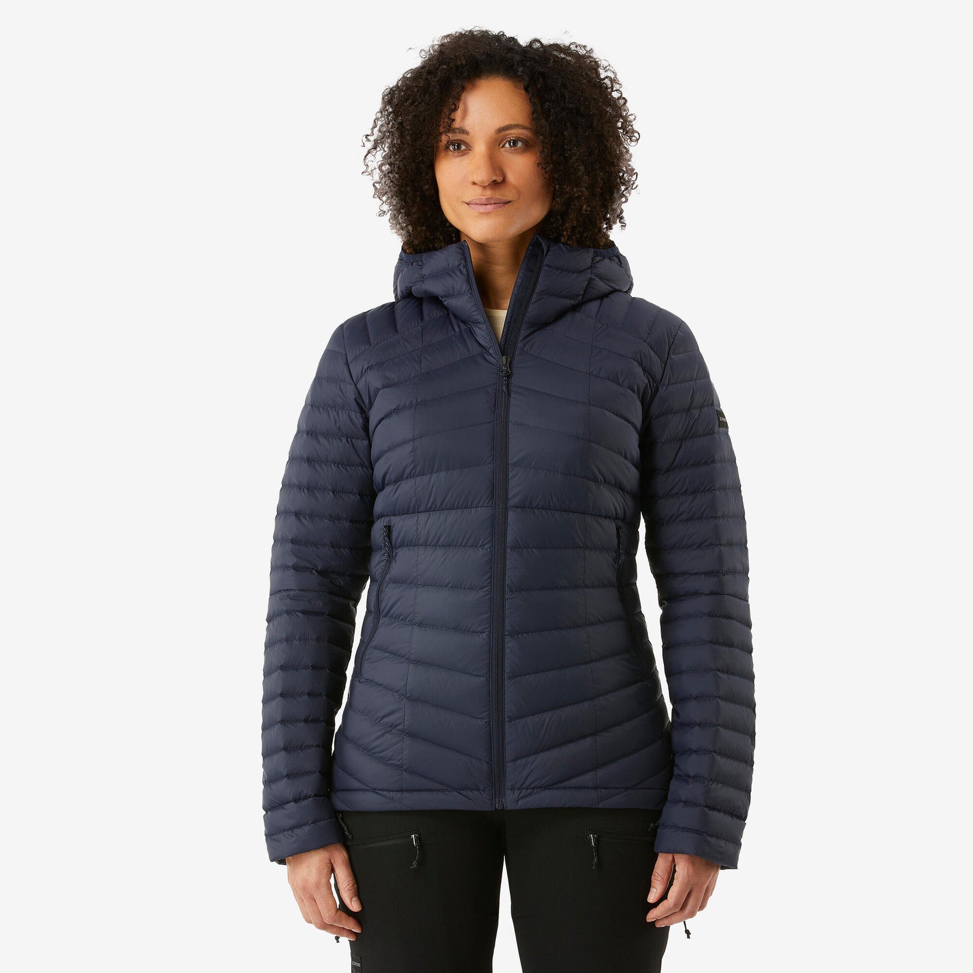 Simond Women's MT100 Hooded Down Puffer Jacket - Asphalt Blue / M