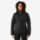 Black - Forclaz Women's MT100 Hooded Down Puffer Jacket