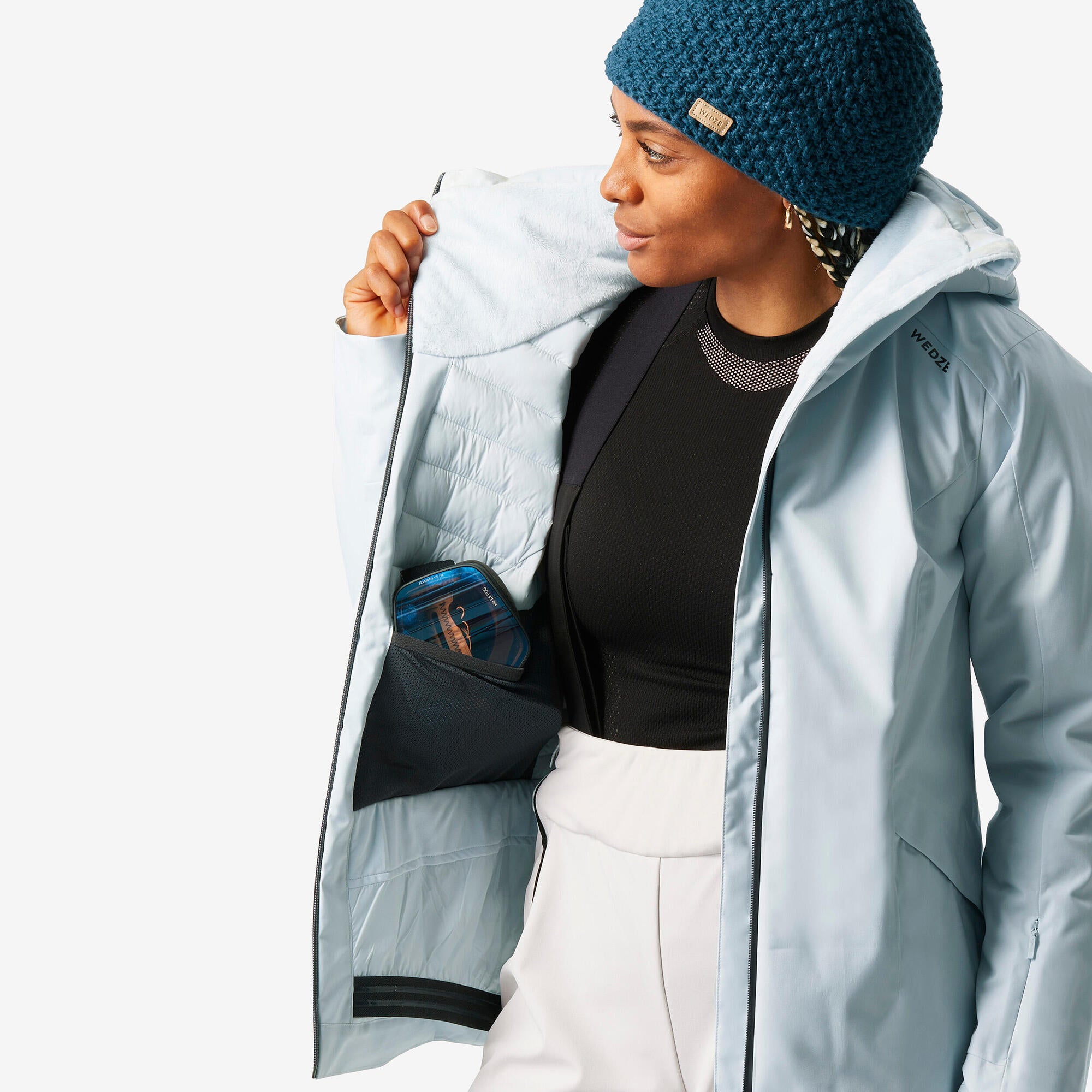 WEDZE フランス　スキージャケット　L　ジャケット　ネイビー　防水 Wedze Women's 500 Waterproof Ski Jacket – Decathlon