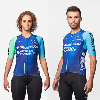 
Van Rysel Road Cycling Replica Jersey - AG2R La Mondiale Team,  Image  of 