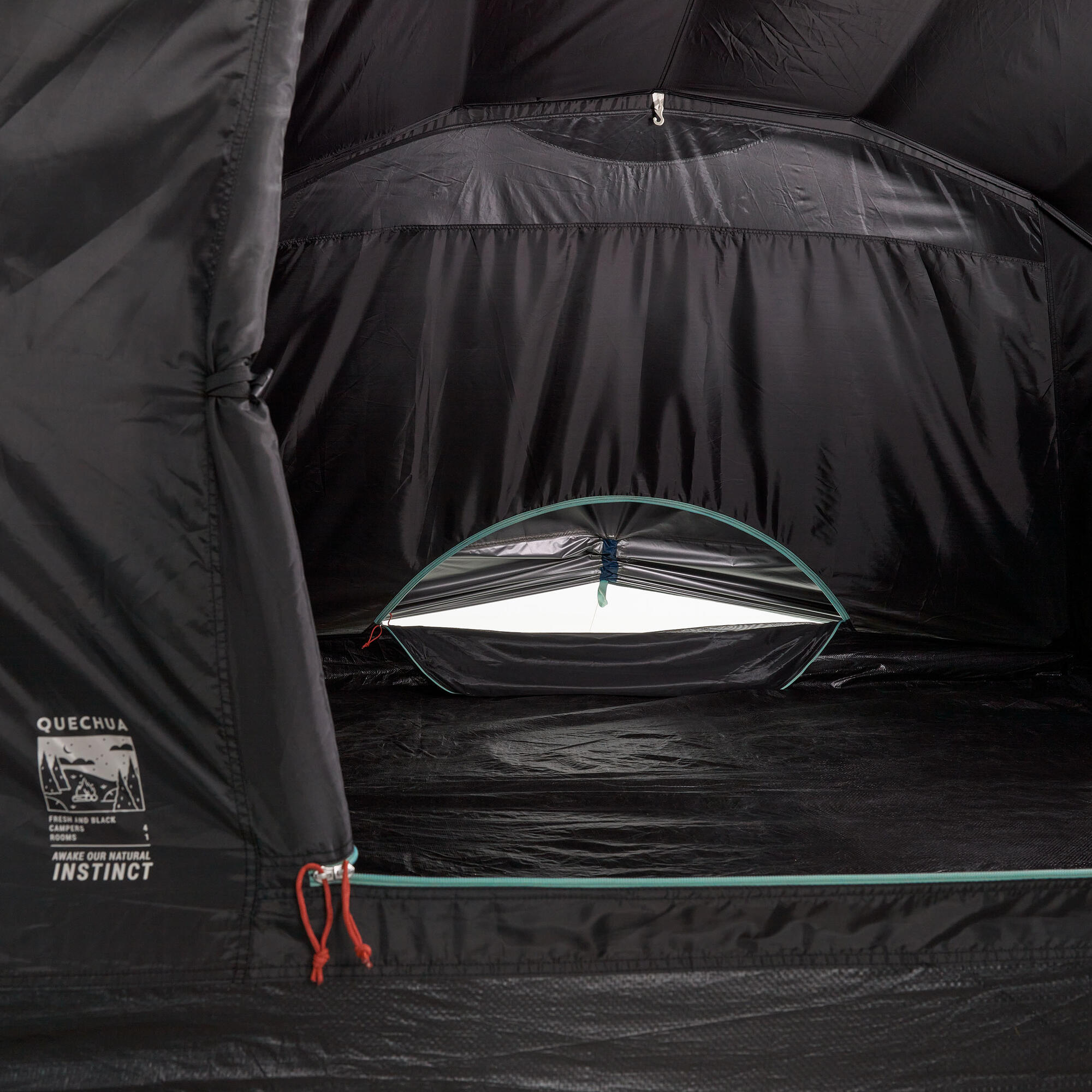 tente decathlon arpenaz 4.2 fresh and black Quechua Arpenaz Fresh & Black Family Camping Tent 4 Person 1 Bedroom