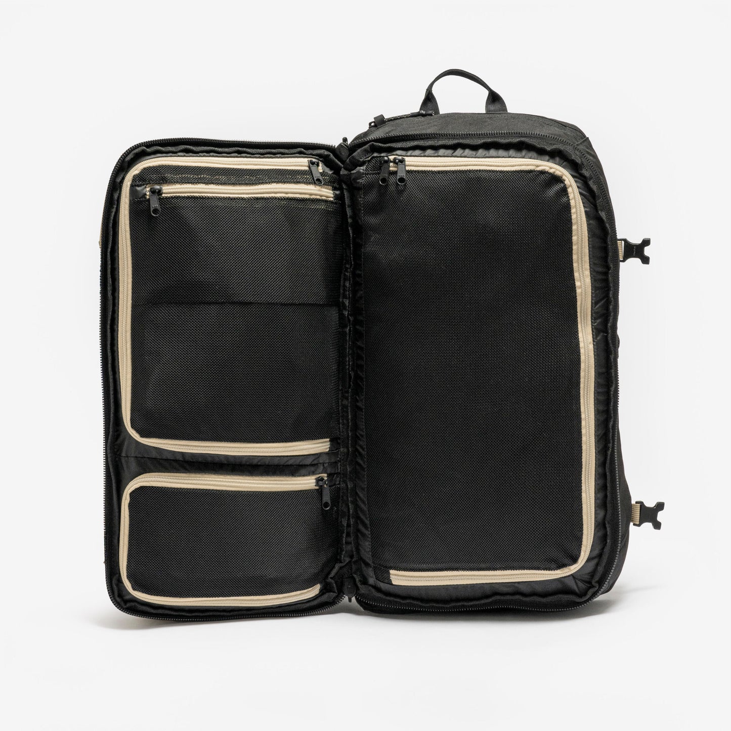 Suitcase-style opening hiking backpack 30 L, Travel 500 Organiser - Beige