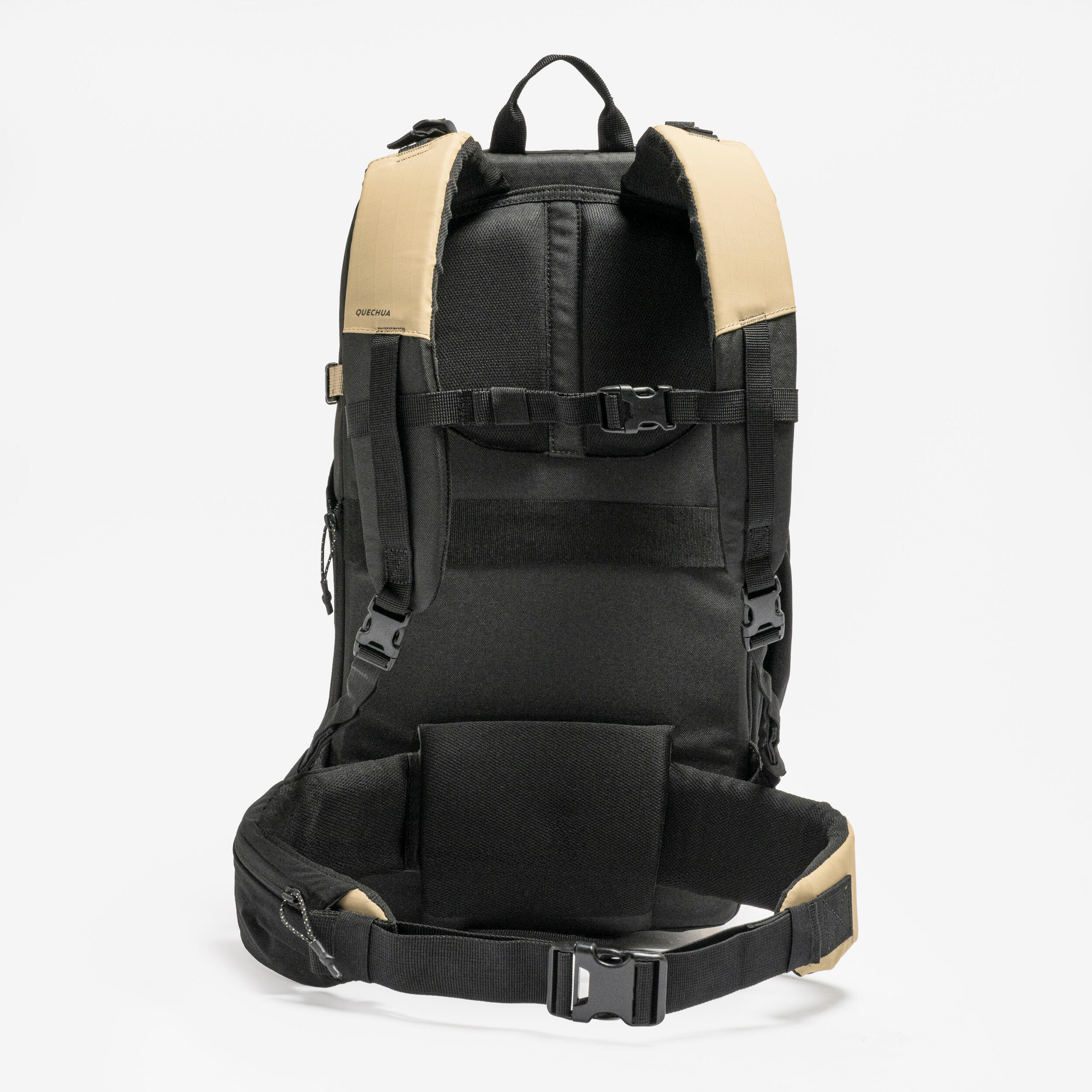 Suitcase-style opening hiking backpack 30 L, Travel 500 Organiser - Beige